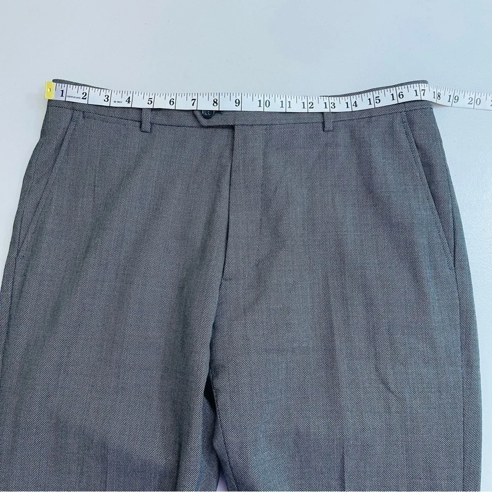 Banana Republic 100% Wool High Rise Dress Pants Men Size 34 Black/White Pockets
